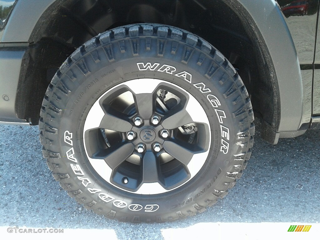 2019 1500 Rebel Crew Cab 4x4 - Diamond Black Crystal Pearl / Black/Red photo #21