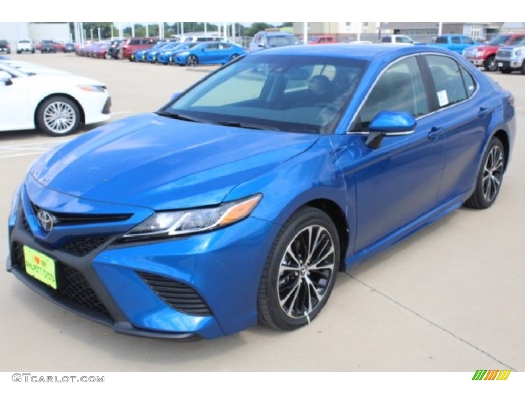 2018 Camry SE - Blue Streak Metallic / Black photo #3