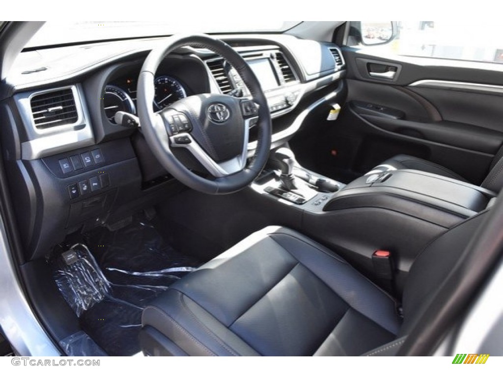 Black Interior 2019 Toyota Highlander Hybrid Limited AWD Photo #129489608