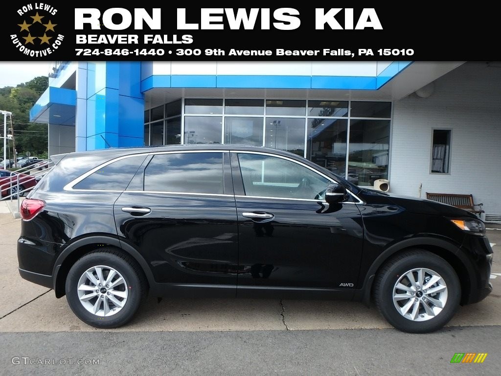 2019 Sorento LX V6 AWD - Ebony Black / Light Gray photo #1