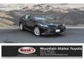 2018 Midnight Black Metallic Toyota Camry LE  photo #1
