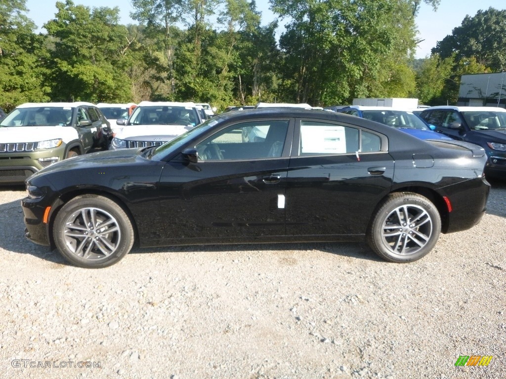 Pitch Black 2019 Dodge Charger SXT AWD Exterior Photo #129497336