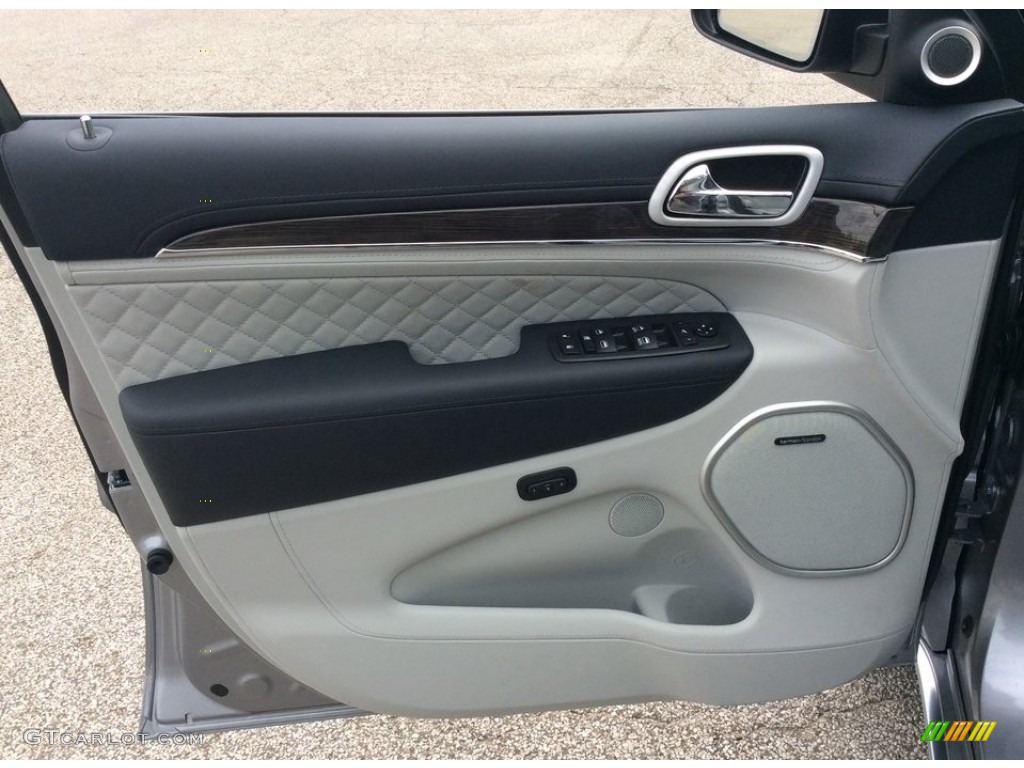 2019 Jeep Grand Cherokee Summit 4x4 Indigo/Ski Gray Door Panel Photo #129498711