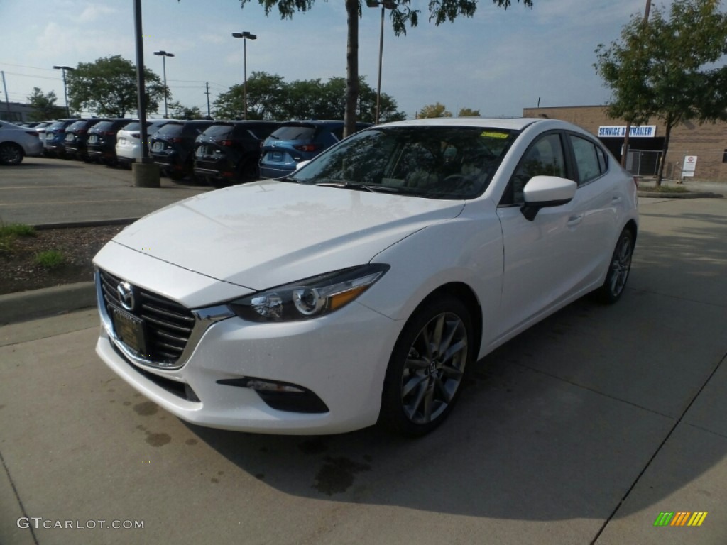 2018 MAZDA3 Touring 4 Door - Snowflake White Pearl Mica / Black photo #1