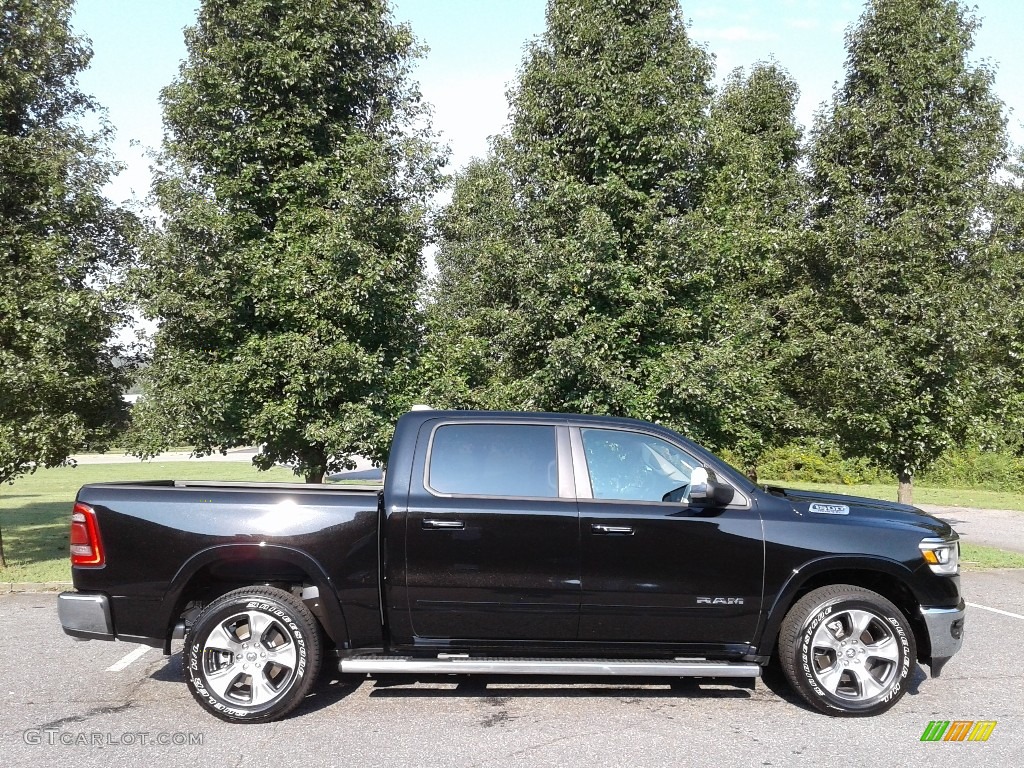 2019 1500 Laramie Crew Cab - Diamond Black Crystal Pearl / Black photo #5