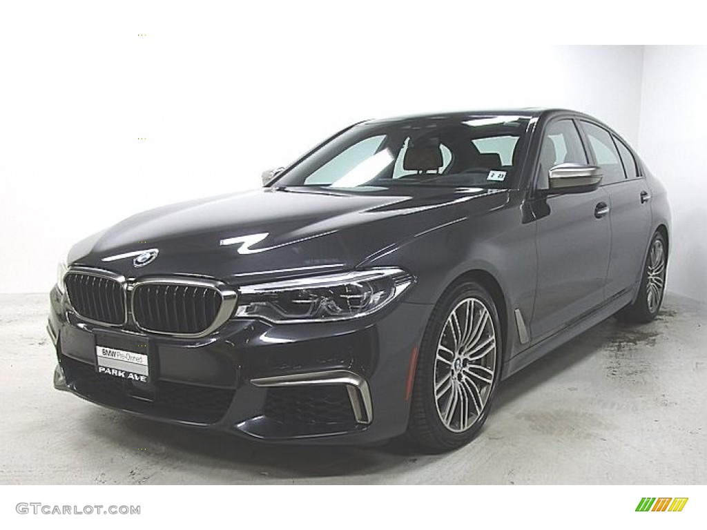 2018 5 Series M550i xDrive Sedan - Dark Graphite Metallic / Cognac photo #1