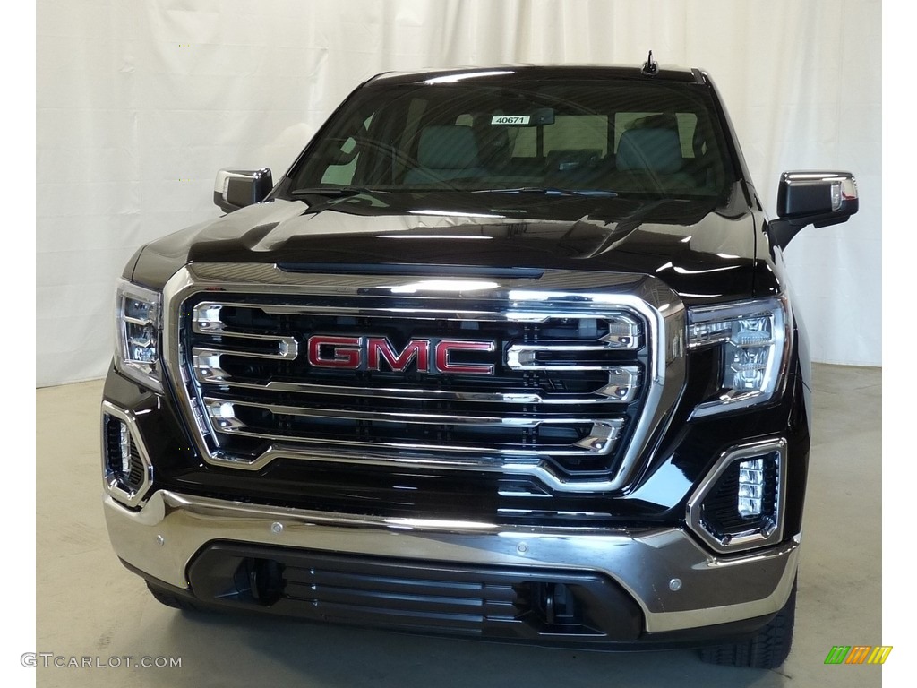 2019 Sierra 1500 SLT Crew Cab 4WD - Onyx Black / Dark Walnut/­Dark Ash Grey photo #4