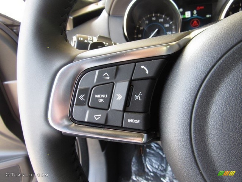 2019 Jaguar F-PACE Prestige AWD Ebony Steering Wheel Photo #129504564