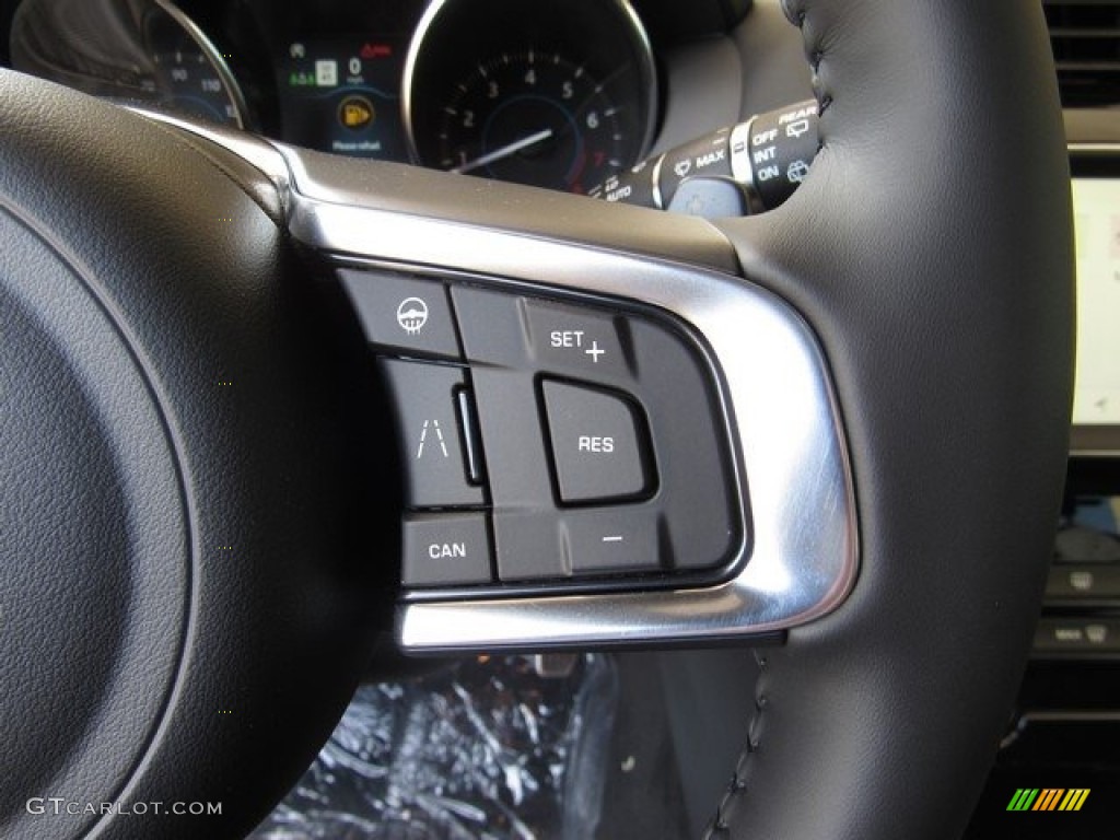 2019 Jaguar F-PACE Prestige AWD Ebony Steering Wheel Photo #129504570