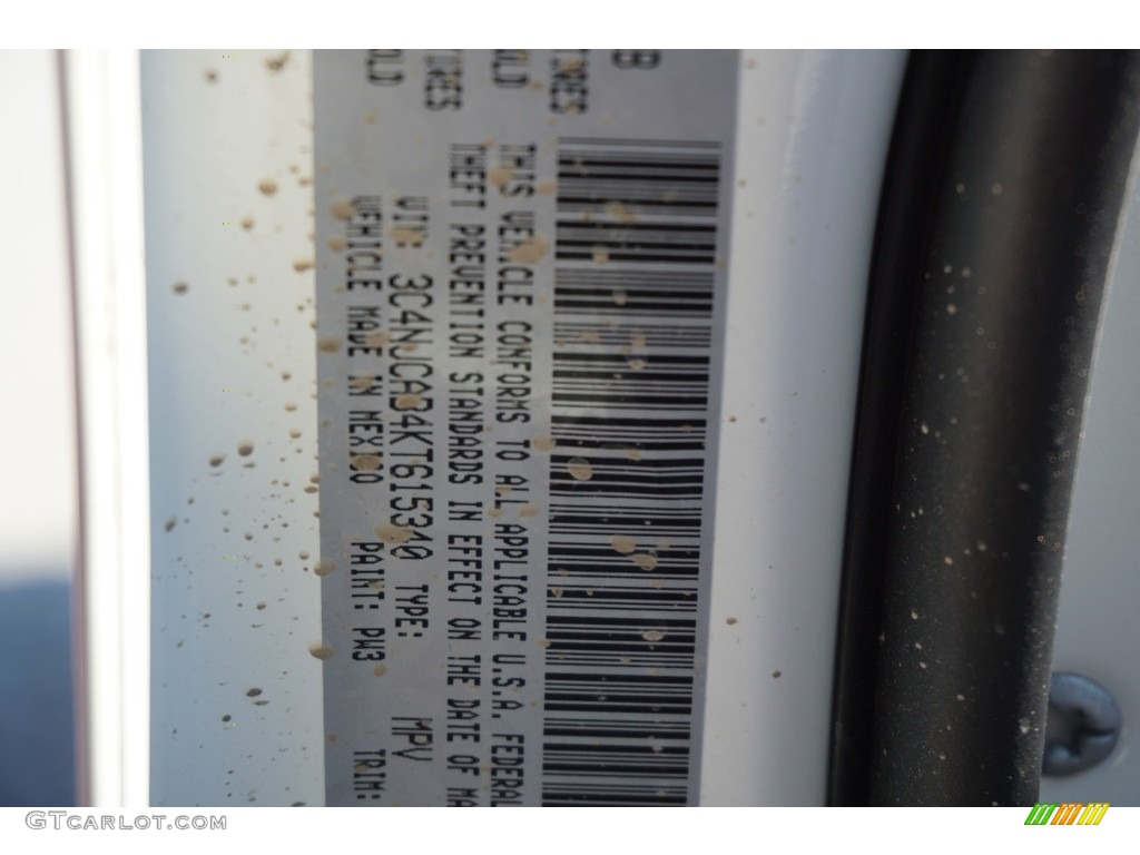 2019 Compass Color Code PW3 for White Photo #129506205