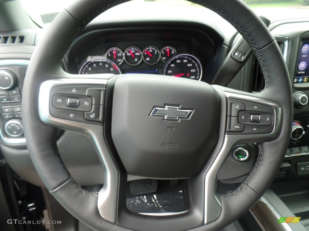 2019 Chevrolet Silverado 1500 LT Z71 Trail Boss Crew Cab 4WD Jet Black Steering Wheel Photo #129508209