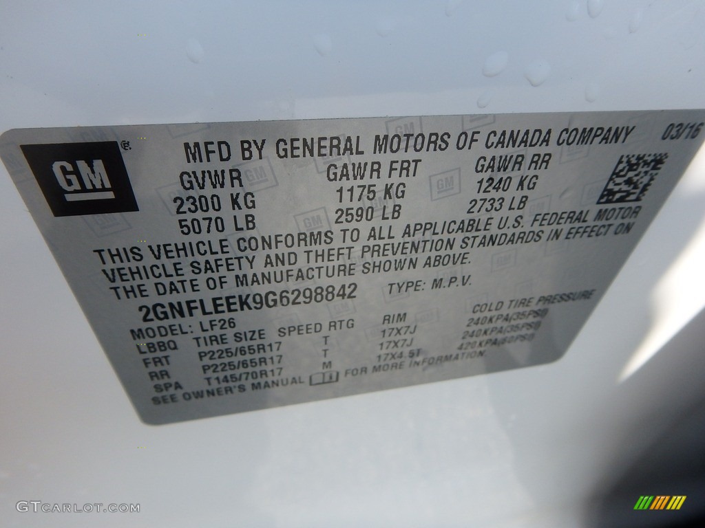 2016 Equinox LS AWD - Summit White / Jet Black photo #28