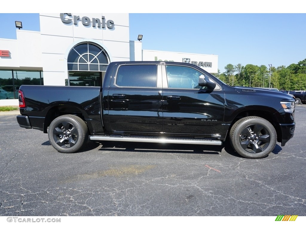 2019 1500 Big Horn Crew Cab - Diamond Black Crystal Pearl / Black photo #10