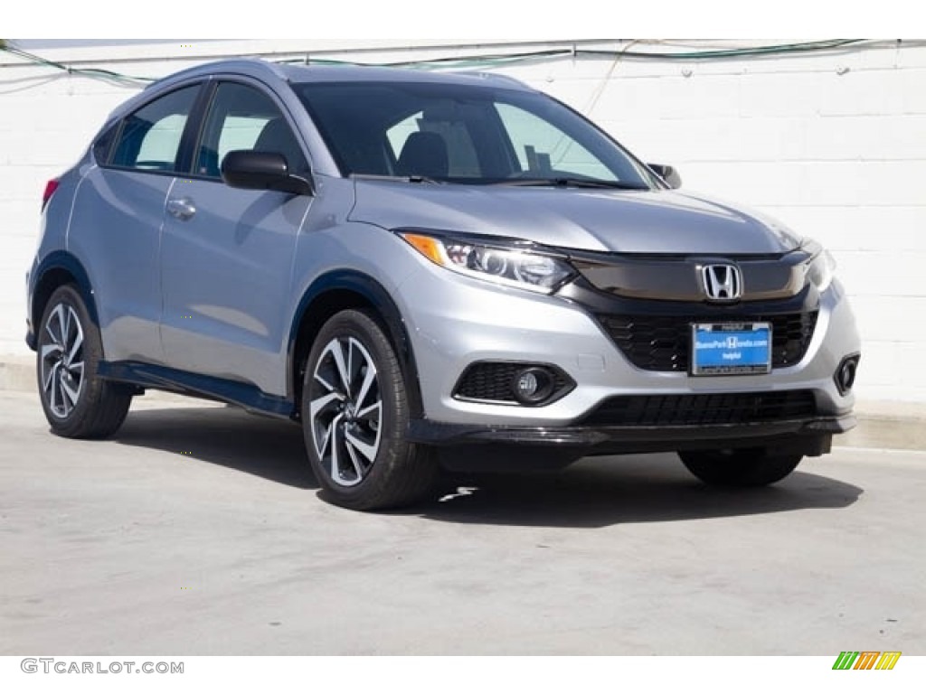 Lunar Silver Metallic 2019 Honda HR-V Sport Exterior Photo #129512793