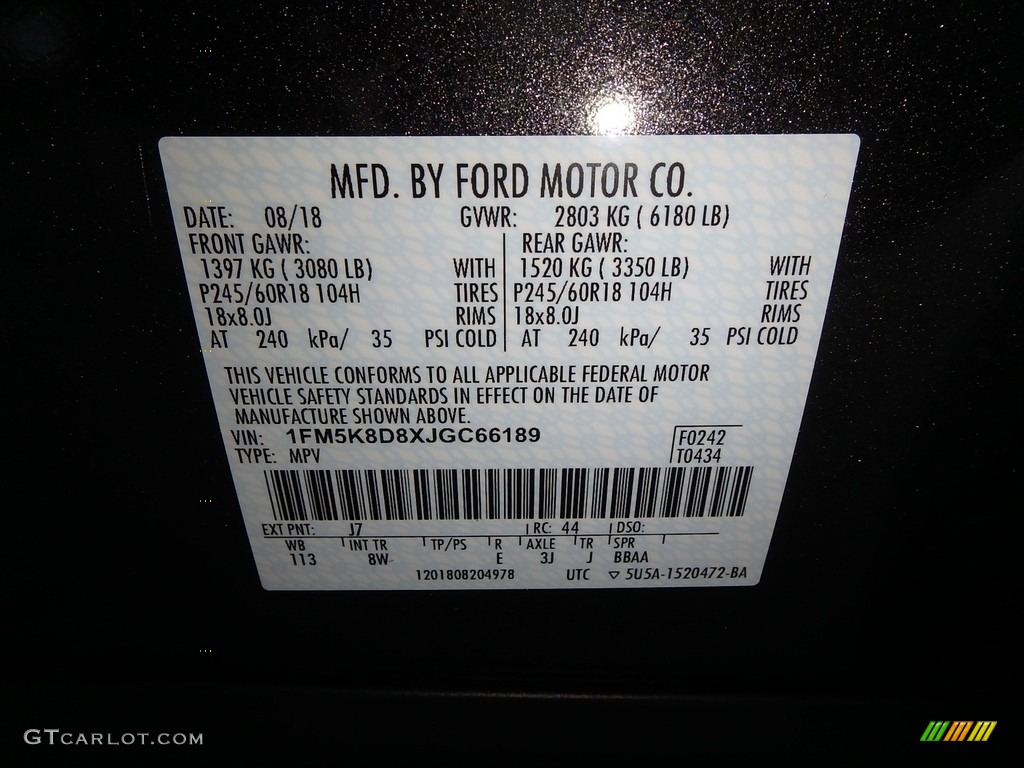 2018 Explorer XLT 4WD - Magnetic Metallic / Ebony Black photo #11