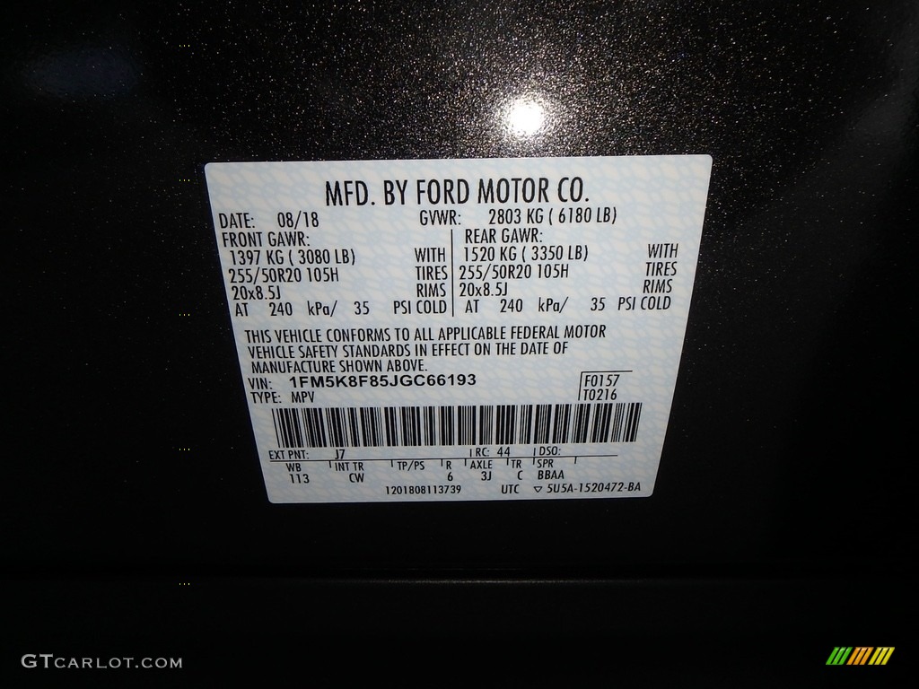 2018 Explorer Limited 4WD - Magnetic Metallic / Ebony Black photo #10