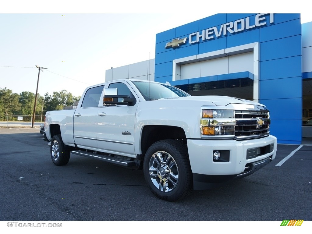 Iridescent Pearl Tricoat 2019 Chevrolet Silverado 2500HD High Country Crew Cab 4WD Exterior Photo #129514770
