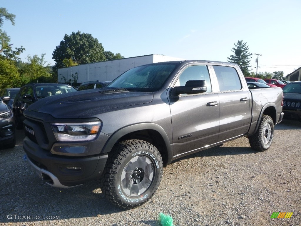 2019 1500 Rebel Crew Cab 4x4 - Granite Crystal Metallic / Black/Red photo #1