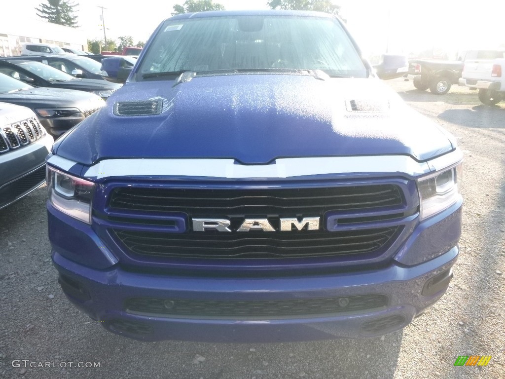 2019 1500 Laramie Crew Cab 4x4 - Blue Streak Pearl / Black photo #10