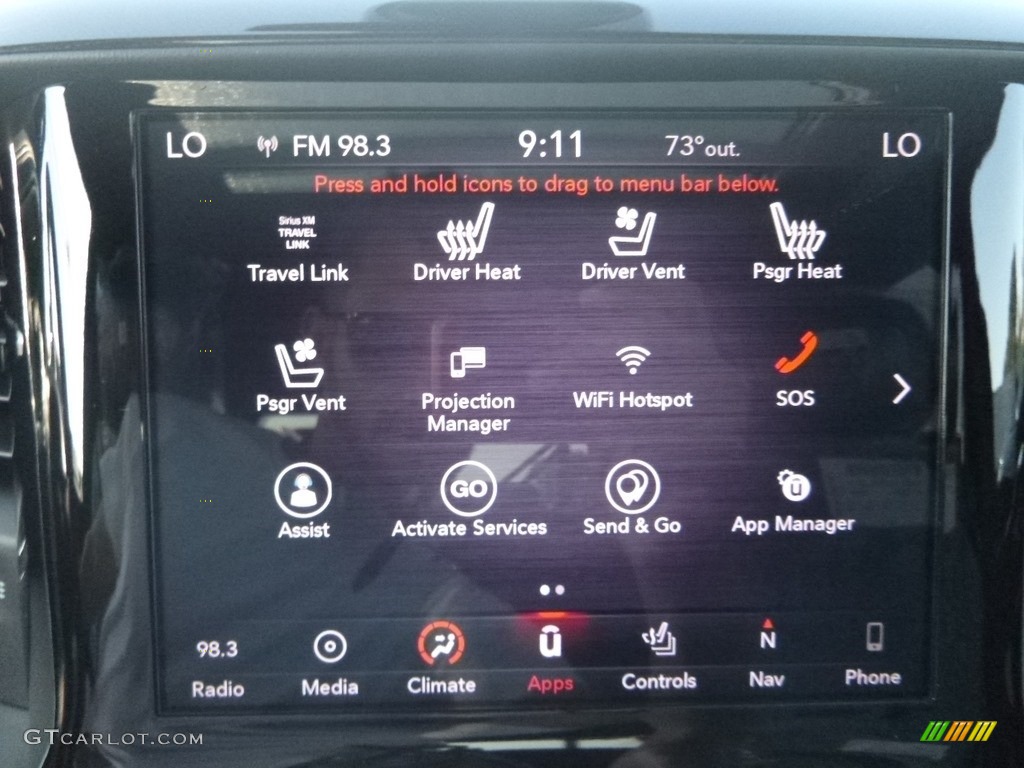 2019 1500 Laramie Crew Cab 4x4 - Blue Streak Pearl / Black photo #15