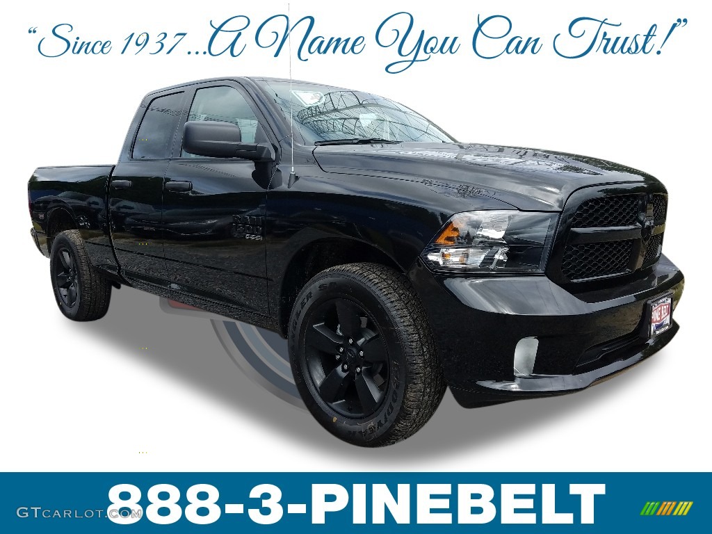 2019 1500 Classic Express Quad Cab 4x4 - Brilliant Black Crystal Pearl / Black photo #1