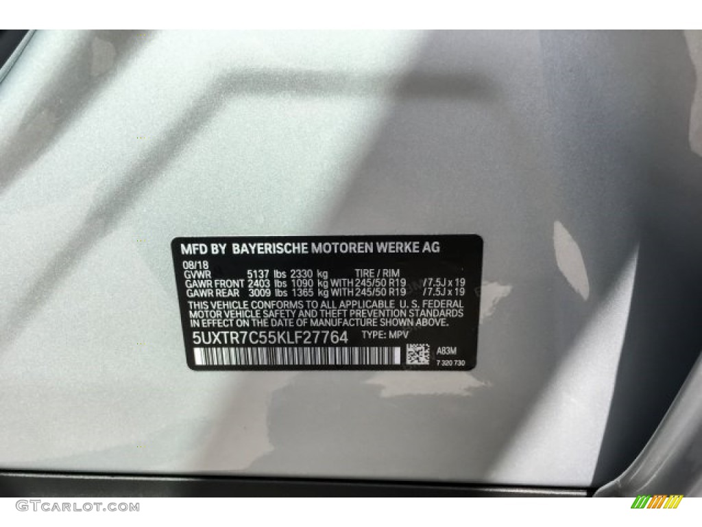 2019 X3 sDrive30i - Glacier Silver Metallic / Black photo #11