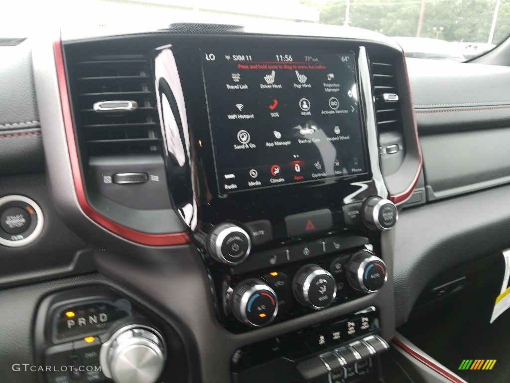 2019 1500 Rebel Crew Cab 4x4 - Diamond Black Crystal Pearl / Black/Red photo #10
