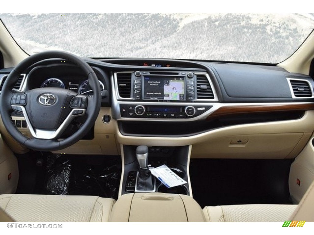 2019 Toyota Highlander Limited AWD Almond Dashboard Photo #129526421