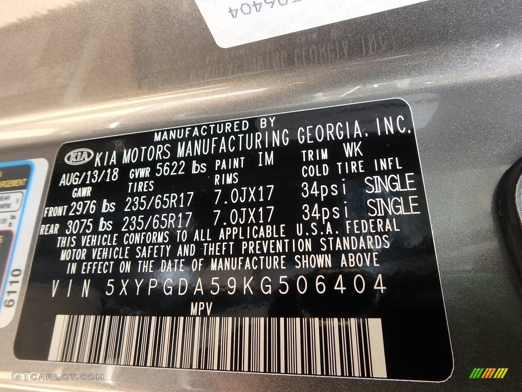 2019 Sorento LX V6 AWD - Titanium Silver / Satin Black photo #15