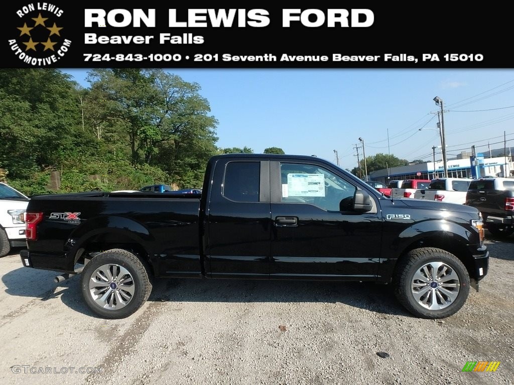 2018 F150 XLT SuperCab 4x4 - Shadow Black / Earth Gray photo #1