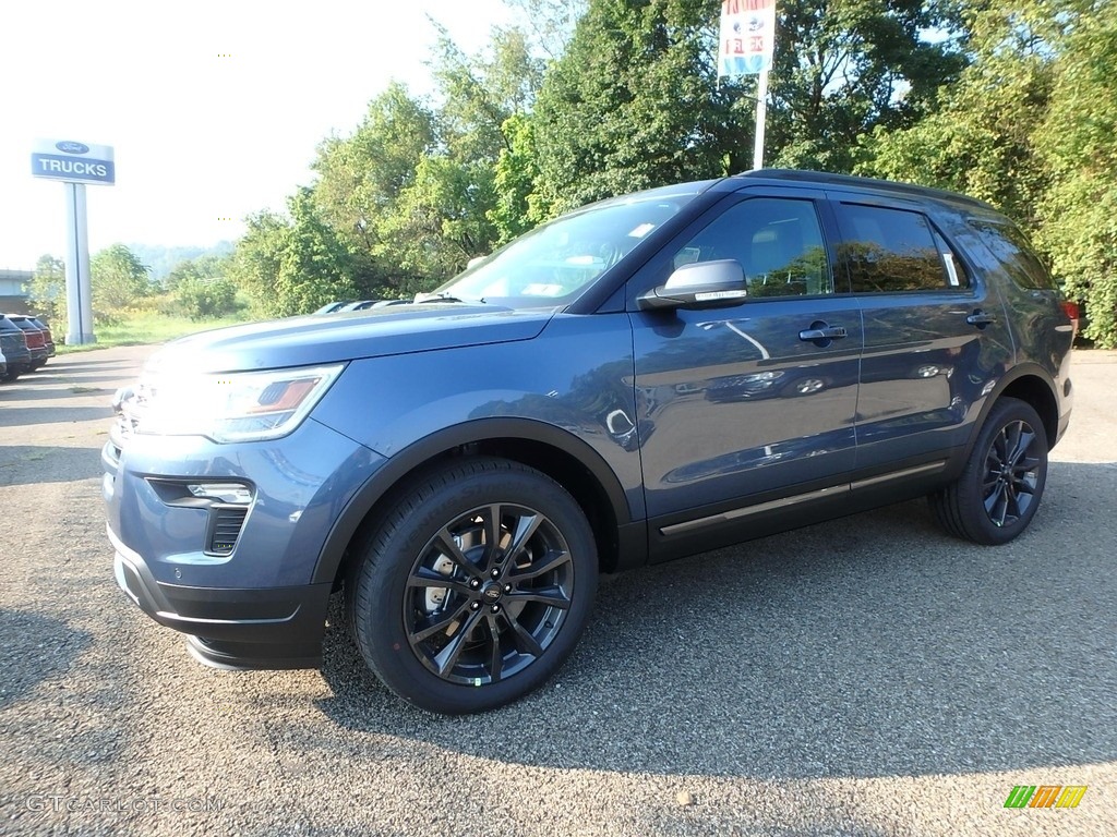 2018 Explorer XLT 4WD - Blue Metallic / Ebony Black photo #7