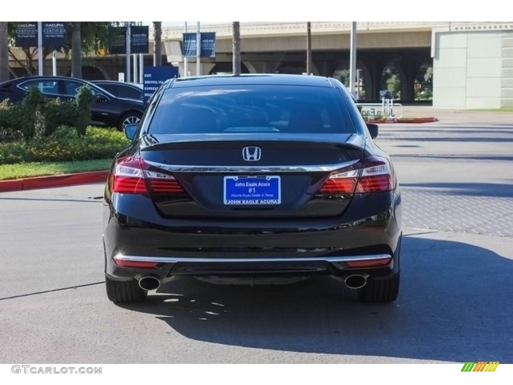 2016 Accord Sport Sedan - Crystal Black Pearl / Black photo #6