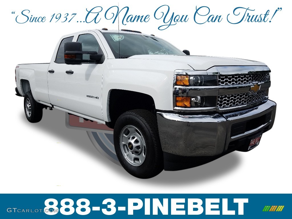 2019 Silverado 2500HD Work Truck Double Cab 4WD - Summit White / Dark Ash/Jet Black photo #1