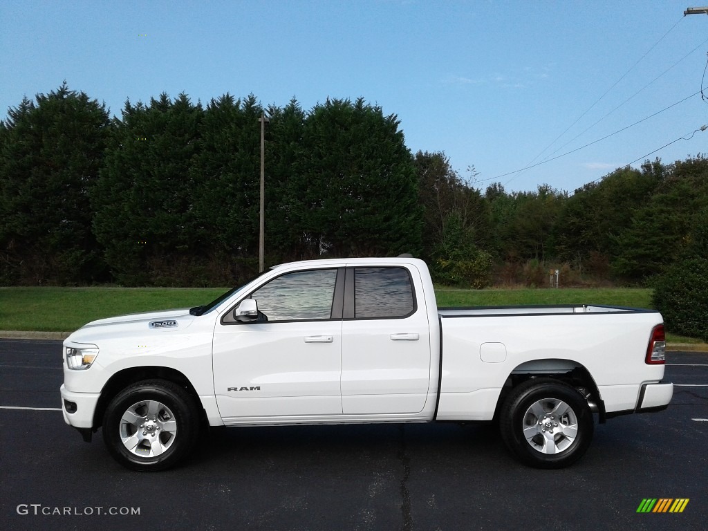 2019 1500 Big Horn Quad Cab 4x4 - Bright White / Black/Diesel Gray photo #1