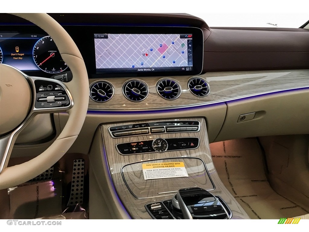 2019 Mercedes-Benz E 450 Cabriolet designo Macchiato Beige/Titian Red Dashboard Photo #129542612