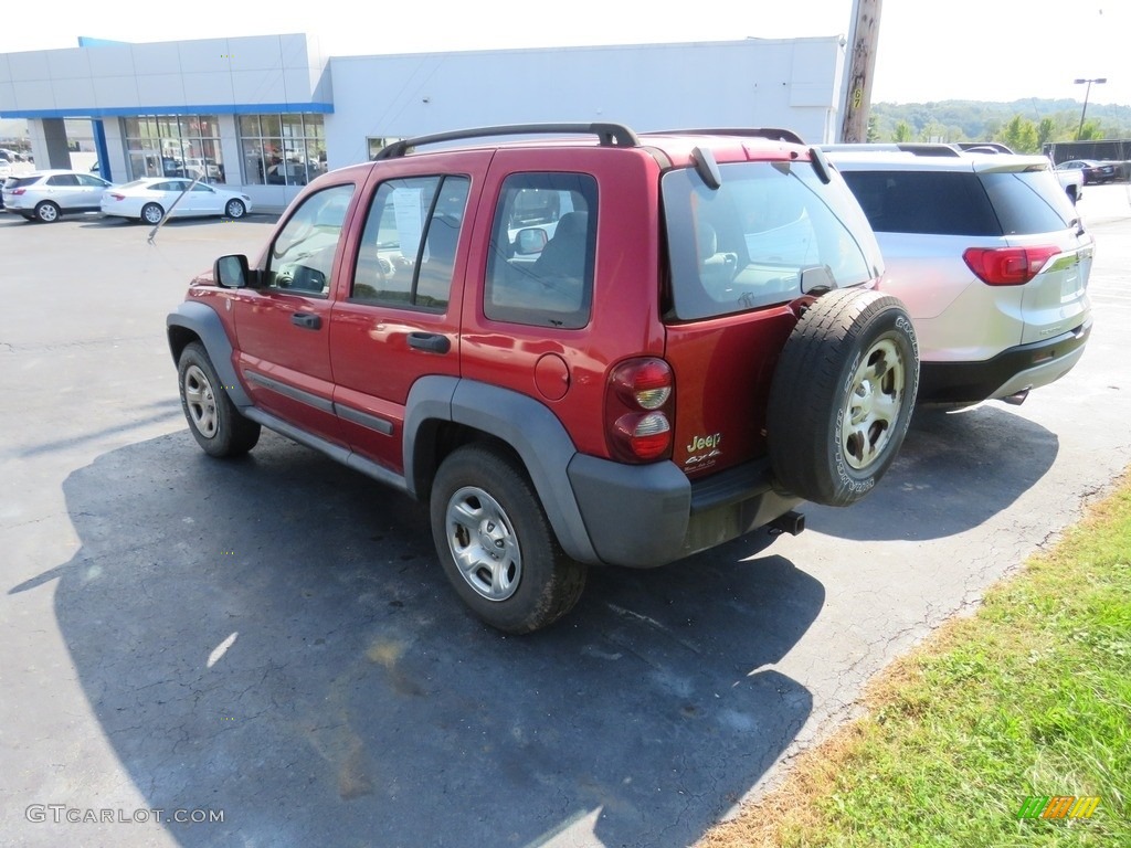 2007 Liberty Sport 4x4 - Inferno Red Crystal Pearl / Medium Slate Gray photo #4