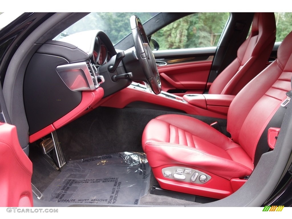 Black/Carrera Red Interior 2016 Porsche Panamera Turbo Photo #129547328