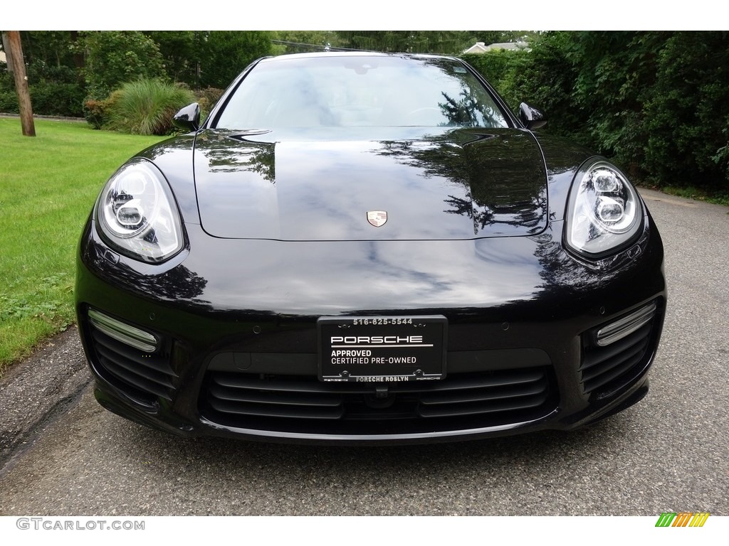 2015 Panamera Turbo - Jet Black Metallic / Black/Saddle Brown photo #2