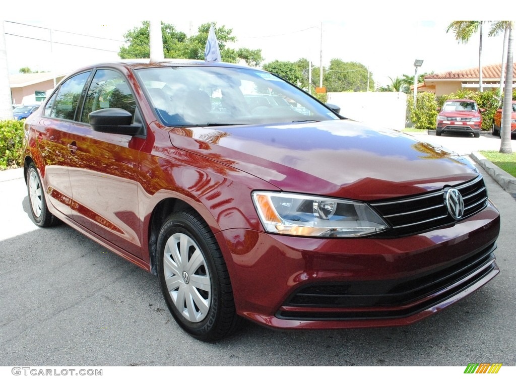 2016 Jetta S - Cardinal Red Metallic / Titan Black photo #2