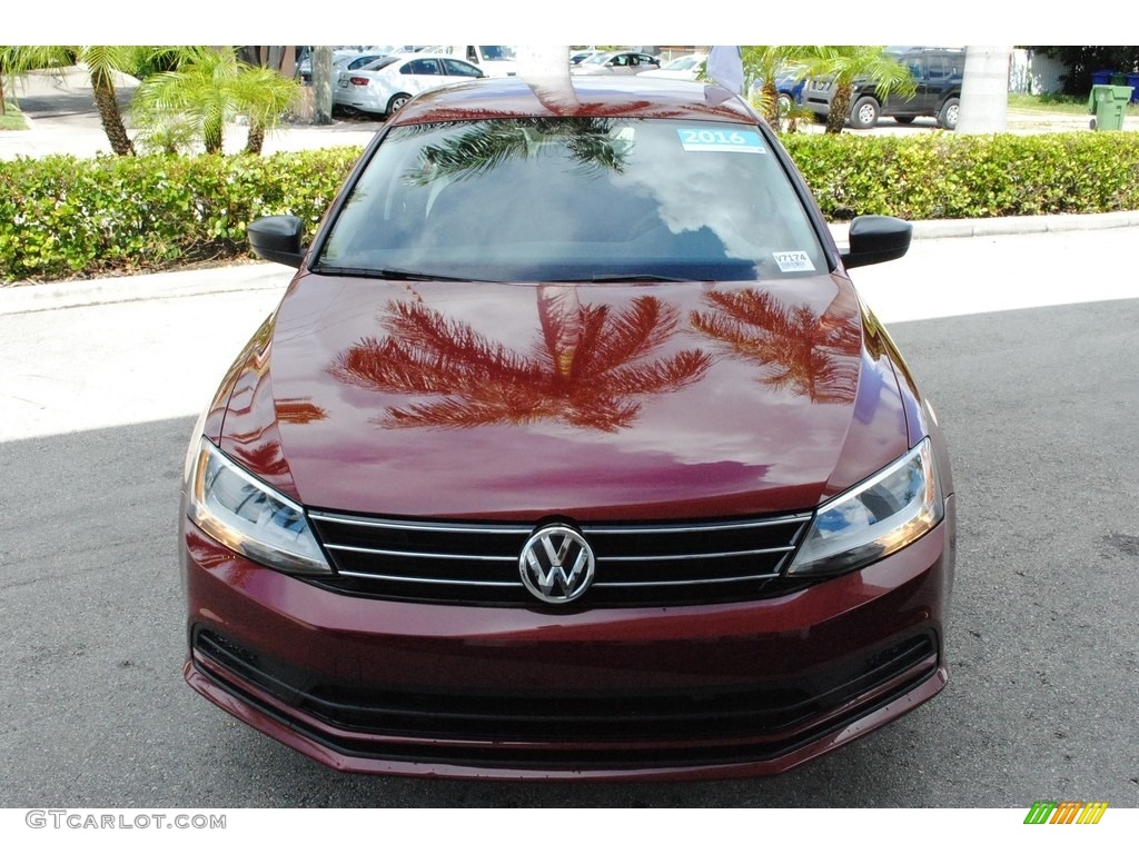 2016 Jetta S - Cardinal Red Metallic / Titan Black photo #3