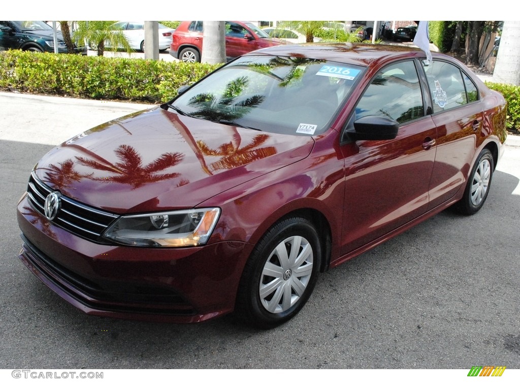 2016 Jetta S - Cardinal Red Metallic / Titan Black photo #4