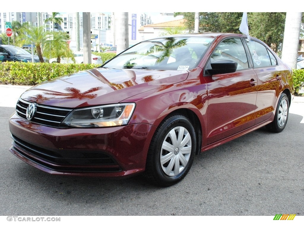 2016 Jetta S - Cardinal Red Metallic / Titan Black photo #5