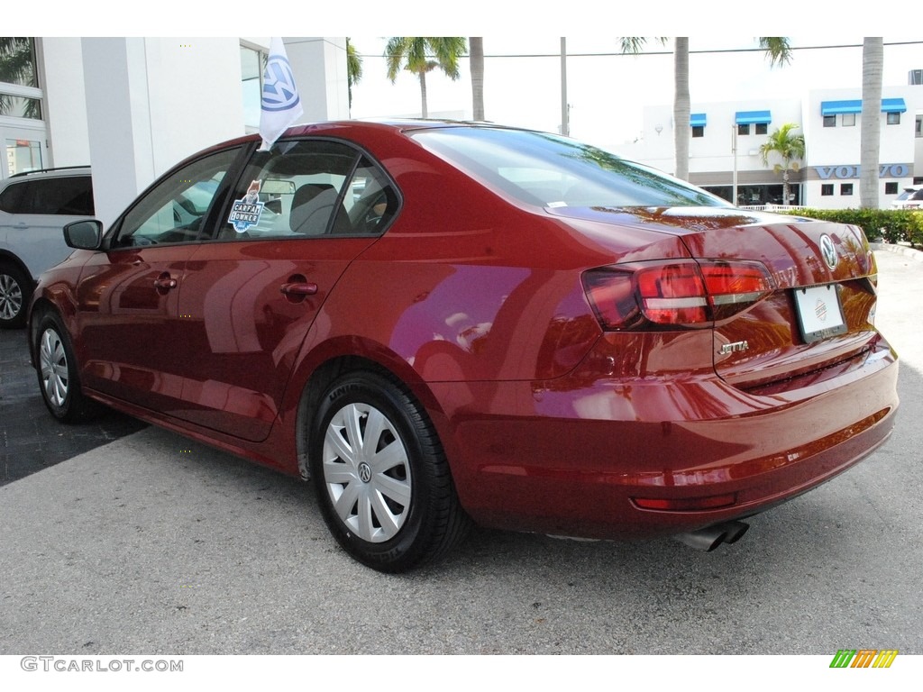 2016 Jetta S - Cardinal Red Metallic / Titan Black photo #7