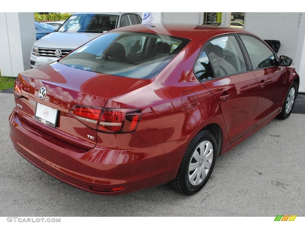 2016 Jetta S - Cardinal Red Metallic / Titan Black photo #9