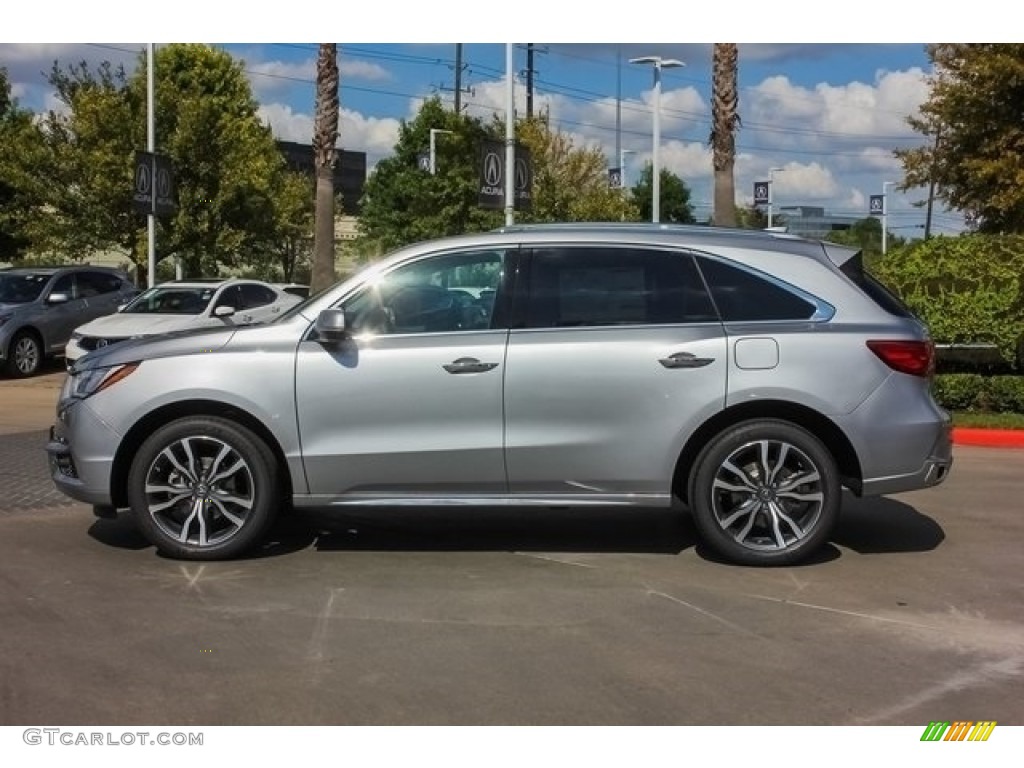 Lunar Silver Metallic 2019 Acura MDX Advance Exterior Photo #129552626