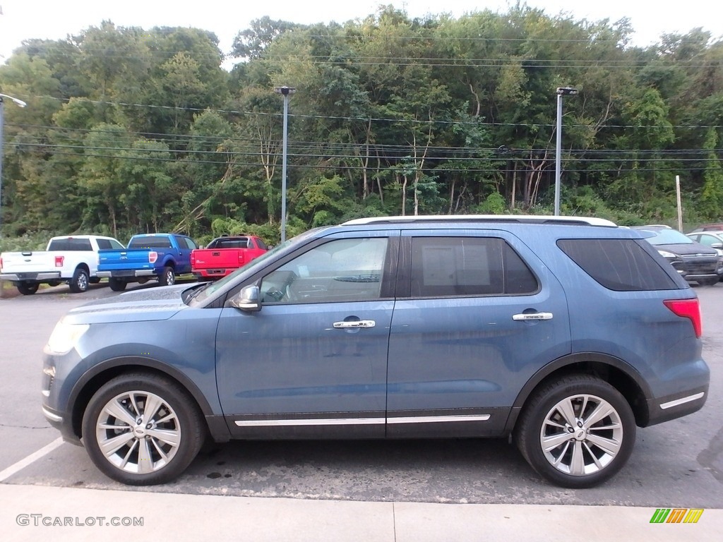 2018 Explorer Limited 4WD - Blue Metallic / Ebony Black photo #6