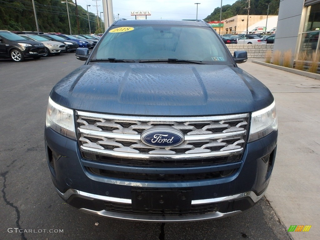 2018 Explorer Limited 4WD - Blue Metallic / Ebony Black photo #8