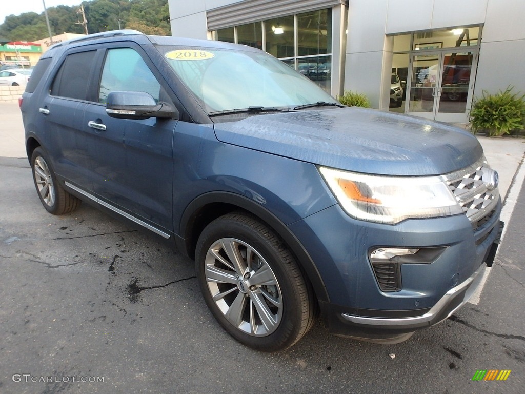 2018 Explorer Limited 4WD - Blue Metallic / Ebony Black photo #9