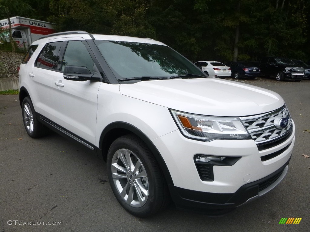 2018 Explorer XLT 4WD - White Platinum / Ebony Black photo #3
