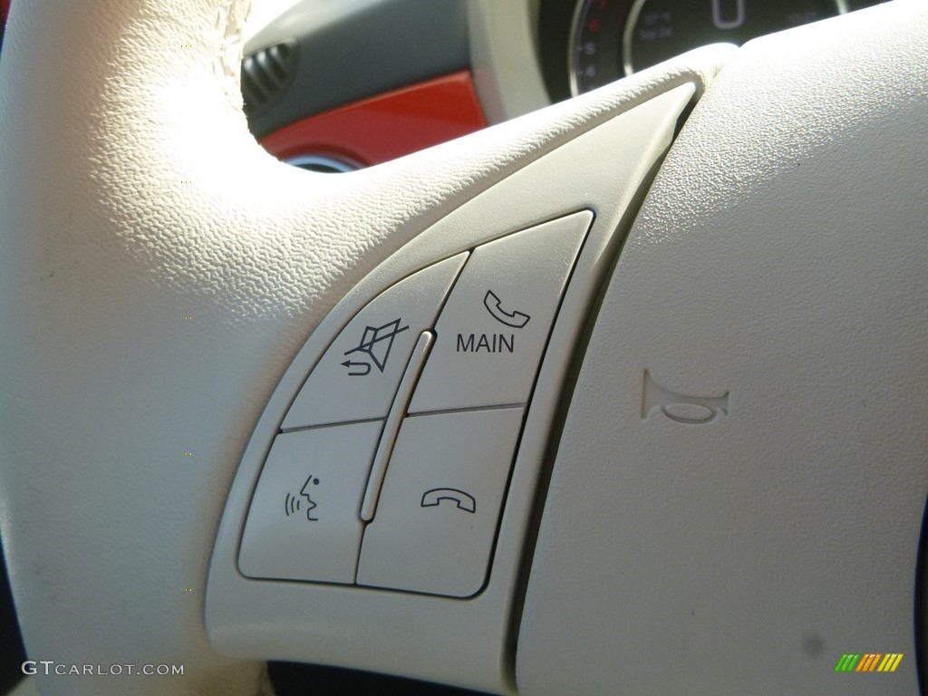 2018 Fiat 500 Pop Ivory (Avorio) Steering Wheel Photo #129562359